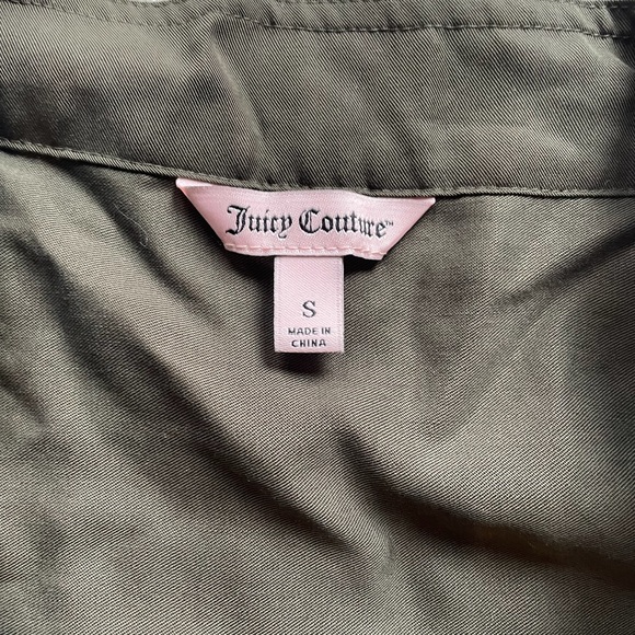 NWT Juicy Couture Army/Olive Green Button Vest - Picture 2 of 4